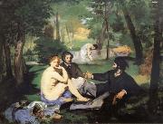 Edouard Manet Having lunch on the grassplot oil on canvas